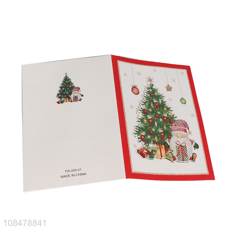 Good quality paper material printed Christmas greeting cards