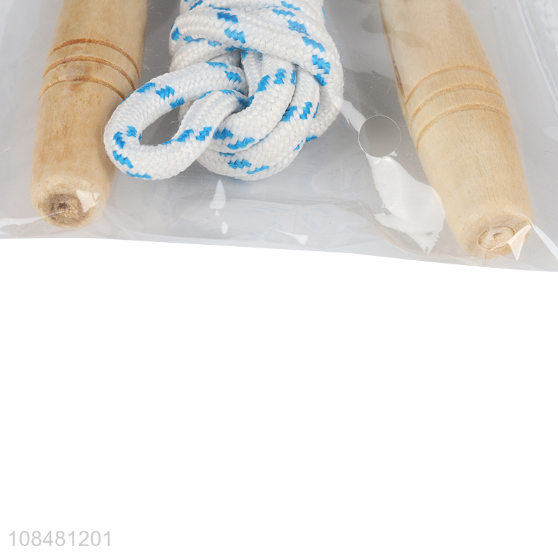 Wholesale from china durable exercise jump rope with wooden handle