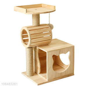 Factory wholesale wooden cat climbing frame cat litter