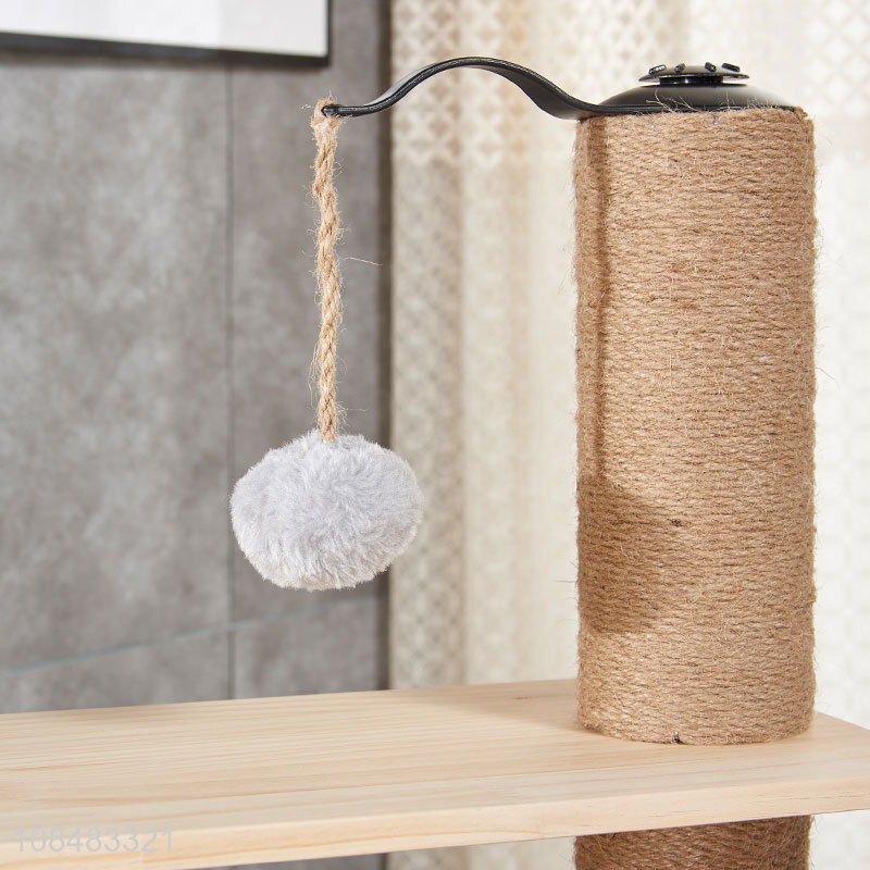 Factory direct sale simple wooden sisal cat climbing frame