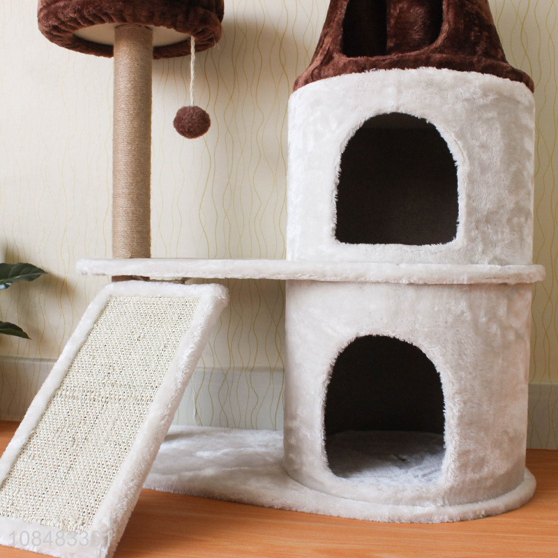 Wholesale soft plush castle cat nest cat climbing rack