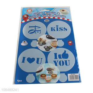 Best selling diy tools coffee cookies art stencils wholesale