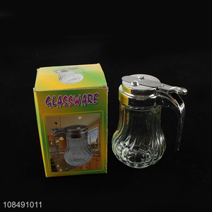 Good quality leakproof glass olive oil sauce vinegar honey dispenser