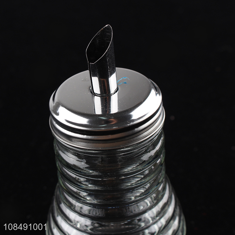 Wholesale transparent glass sugar dispenser spice bottle syrup dispenser