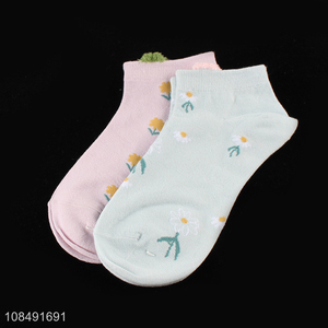 New style flower pattern summer women casual short socks