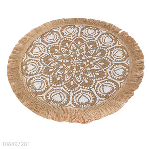 Best selling decorative desktop round place mat table mat