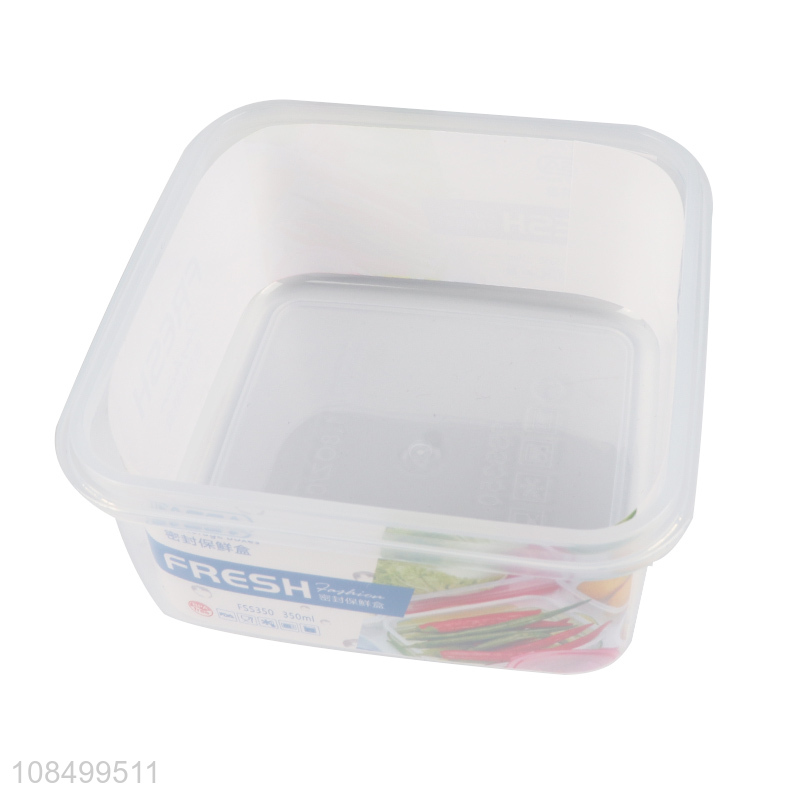 Good selling square crisper home plastic lunch box