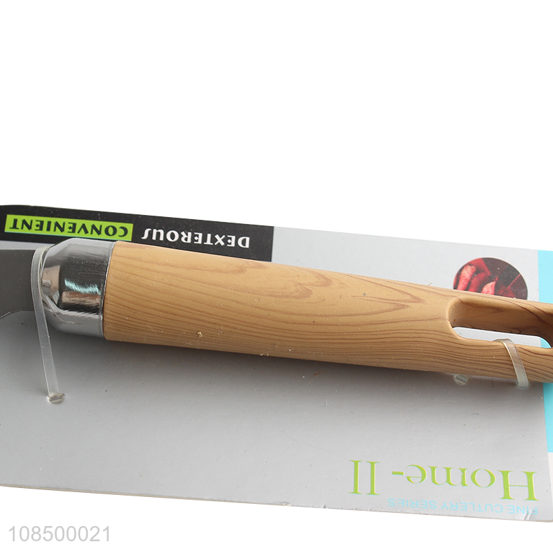 Wholesale wood grain handle stainless steel slotted spatula for cooking