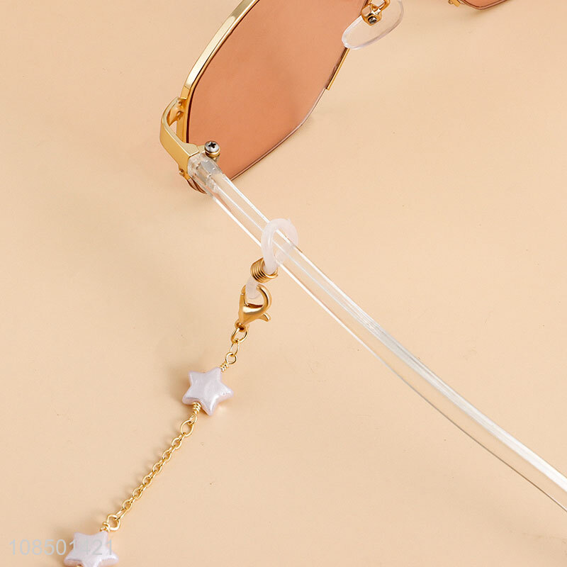 Hot selling senior five-pointed star pearl glasses chain