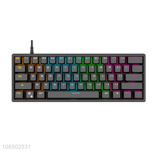 Wholesale 61 keys RGB backlight waterproof gaming mechanical keyboard