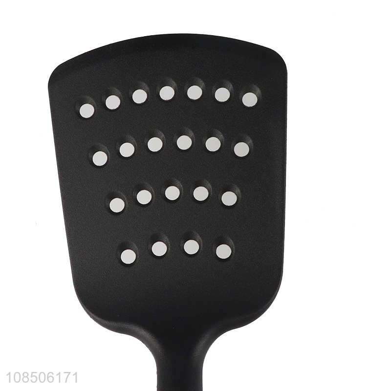 Wholesale non-stick nylon slotted spatula with stainless steel handle