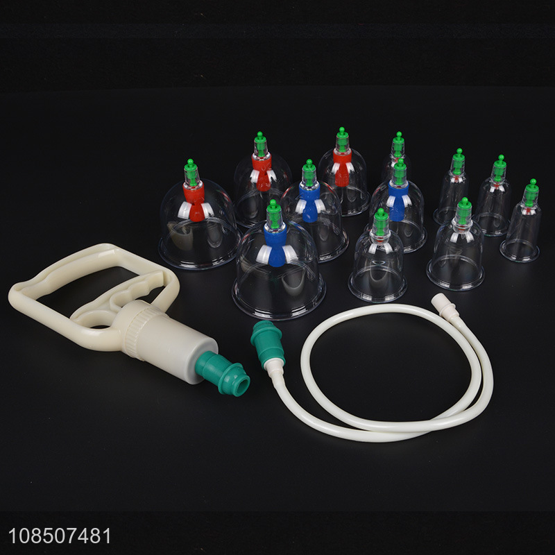 Online wholesale 12 cups cupping set Chinese acupoint massage tools