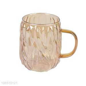 Good quality luxury glass drinking cup colored glass coffee mug