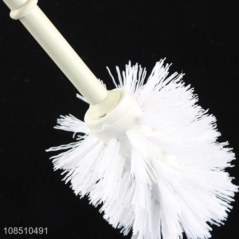 Low price white plastic household bathroom cleaning toilet brush