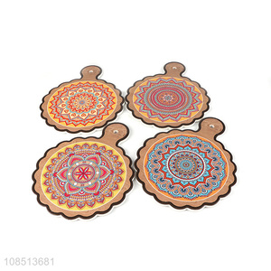 Hot selling heat resistant mandala coasters ceramic coasters for decor