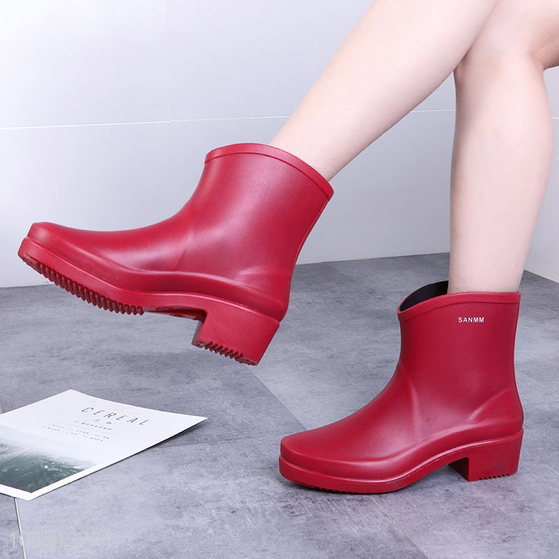 Factory price waterproof anti-slip women working shoes rain boots for sale