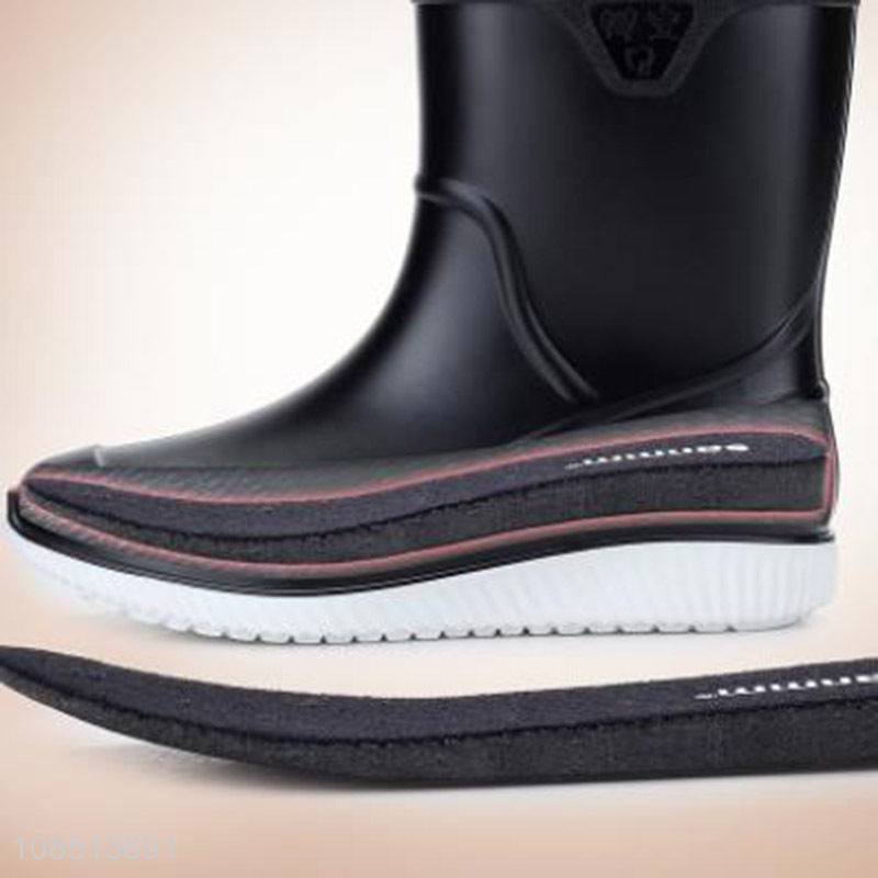 Online wholesale waterproof pvc men working rain boot for outdoor