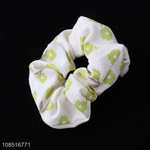 Wholesale floral prints hair scrunchies elastic hair ties scrunchy