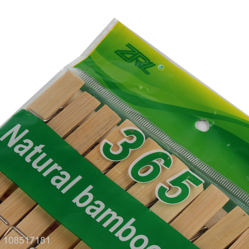 Best quality natural bamboo clips clothes pegs for sale