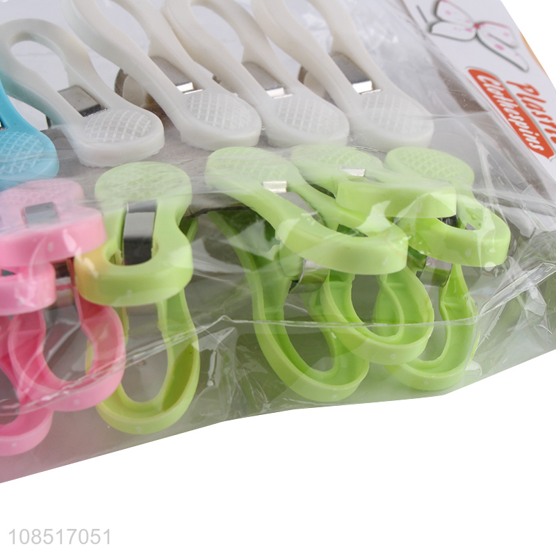 Top quality non-slip 16pieces plastic clips clothes pegs