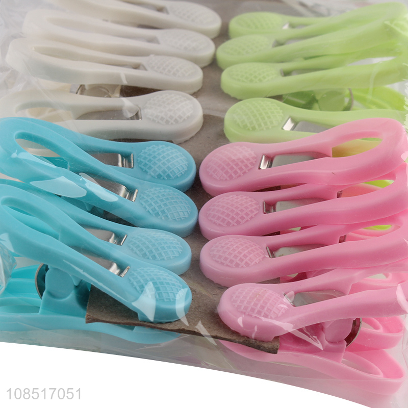 Top quality non-slip 16pieces plastic clips clothes pegs