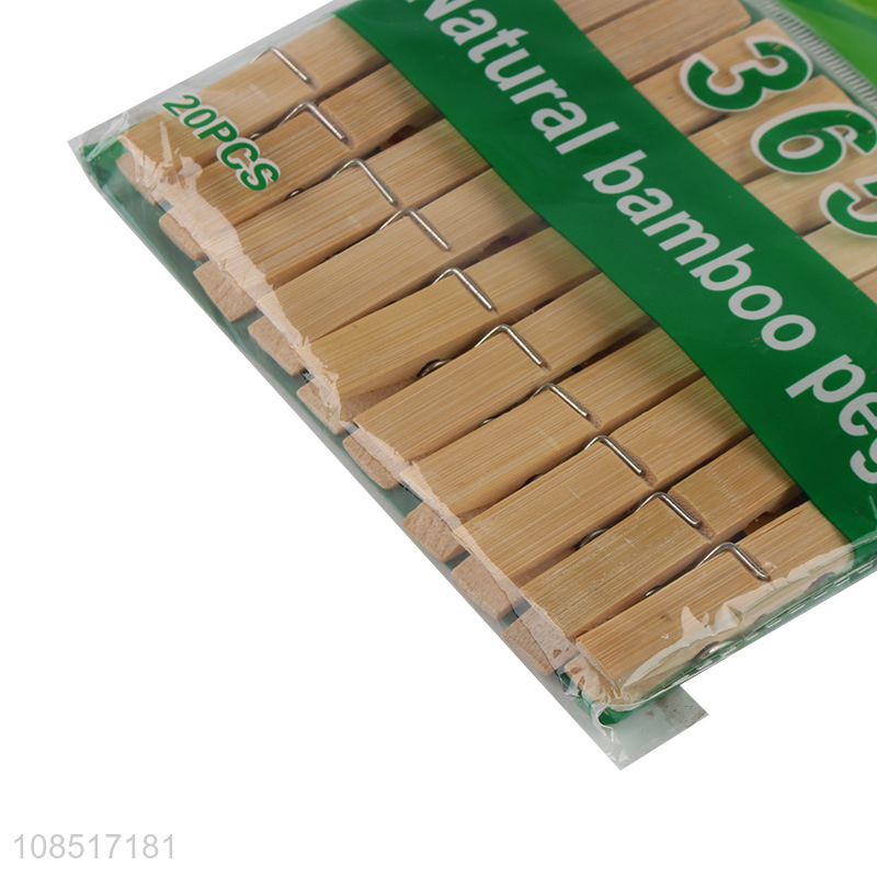 Best quality natural bamboo clips clothes pegs for sale