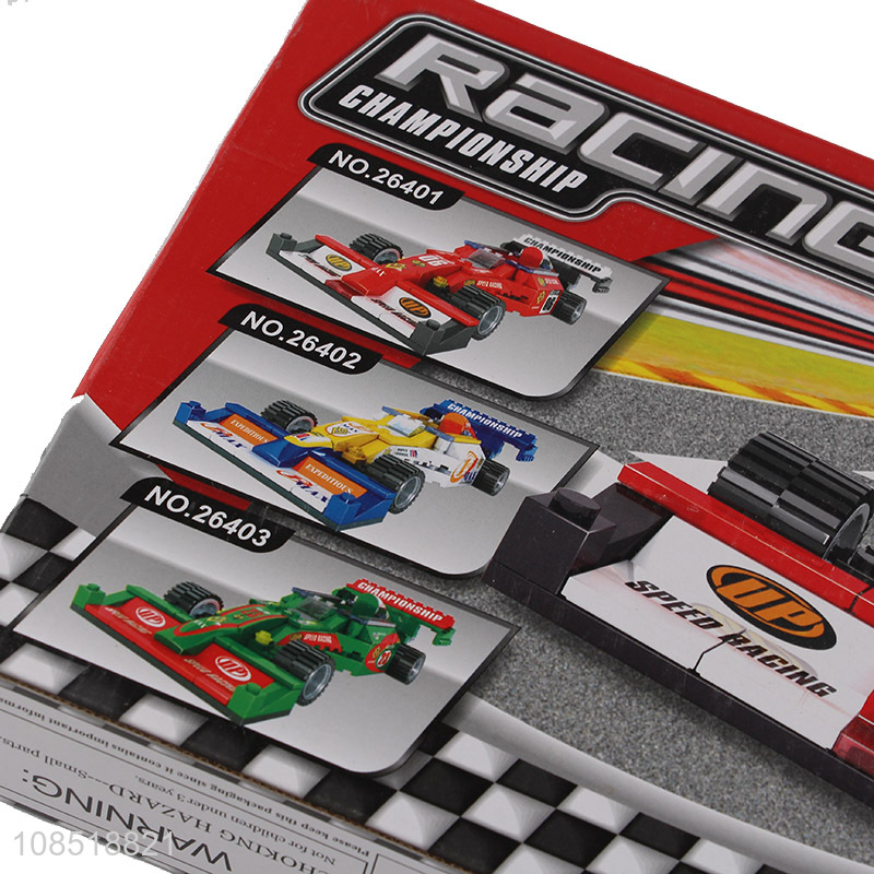 Latest products racing car model building block toys for sale