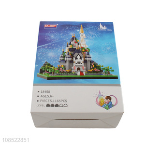 Wholesale cinderella castle buiding block sets kids educational toys