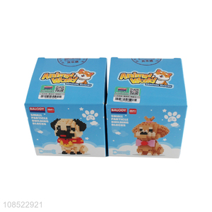 Wholesale small particle building block <em>toys</em> <em>dog</em> building block kit