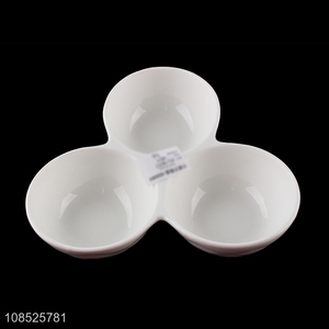 New products ceramic fruit snack platter compartment plate