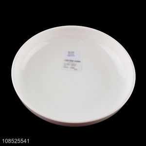 Hot sale round ceramic white dishes for home and restaurant