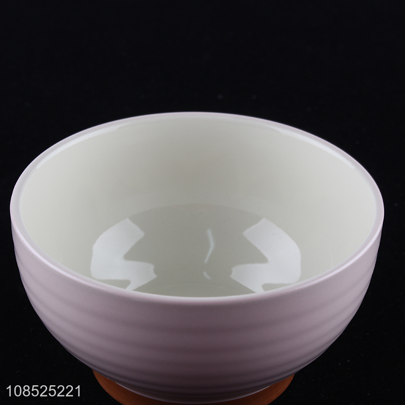 Good price pink round ceramic bowl for daily use