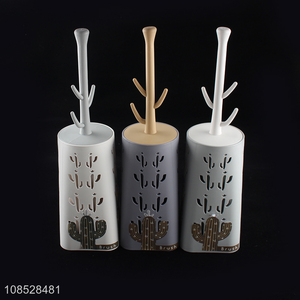 Wholesale trendy plastic toilet brush set bathroom accessories