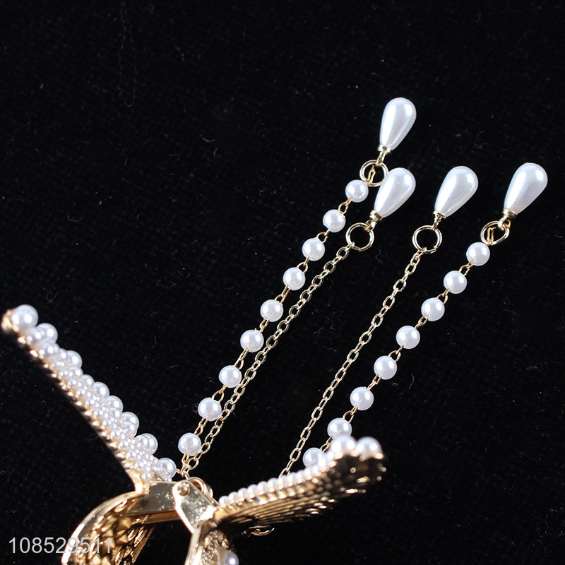 Yiwu factory fashion pearl hair claws hair decoration for ladies