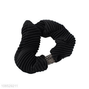 Factory supply black elastic girls hair ring for hair accessories