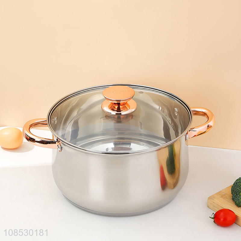 Online wholesale stainless steel saucepan soup pot kitchen cooking pan