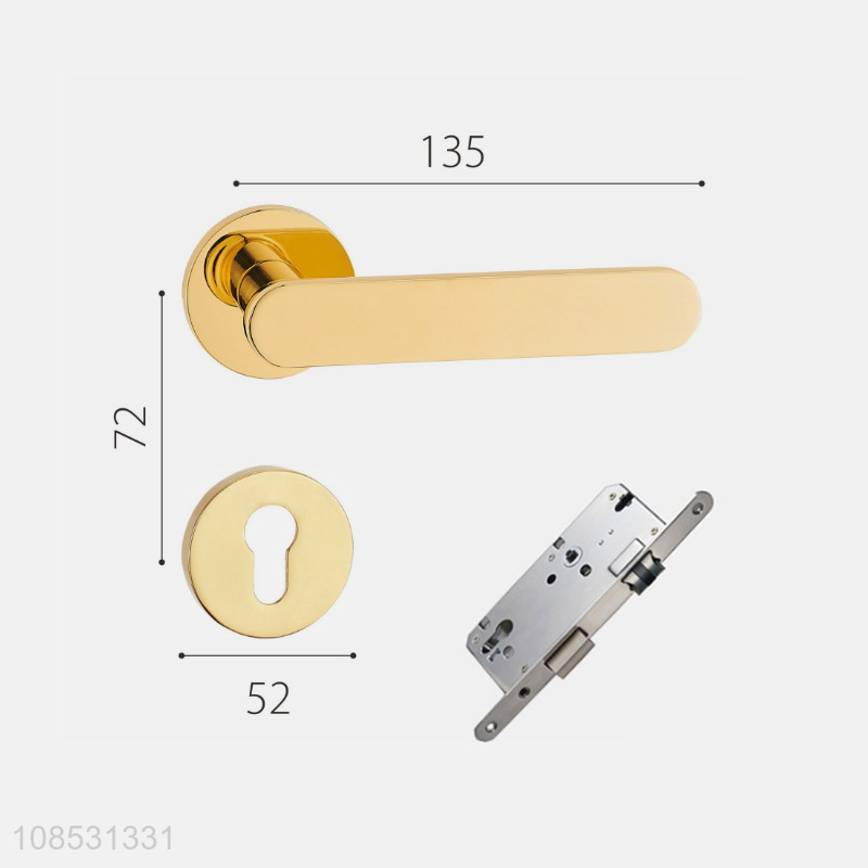 High quality American style door handle lock bedroom wooden door lock set