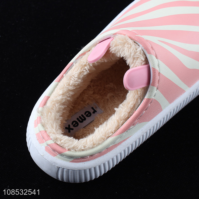 New product winter warm zebra grain printed nurse slippers for kids