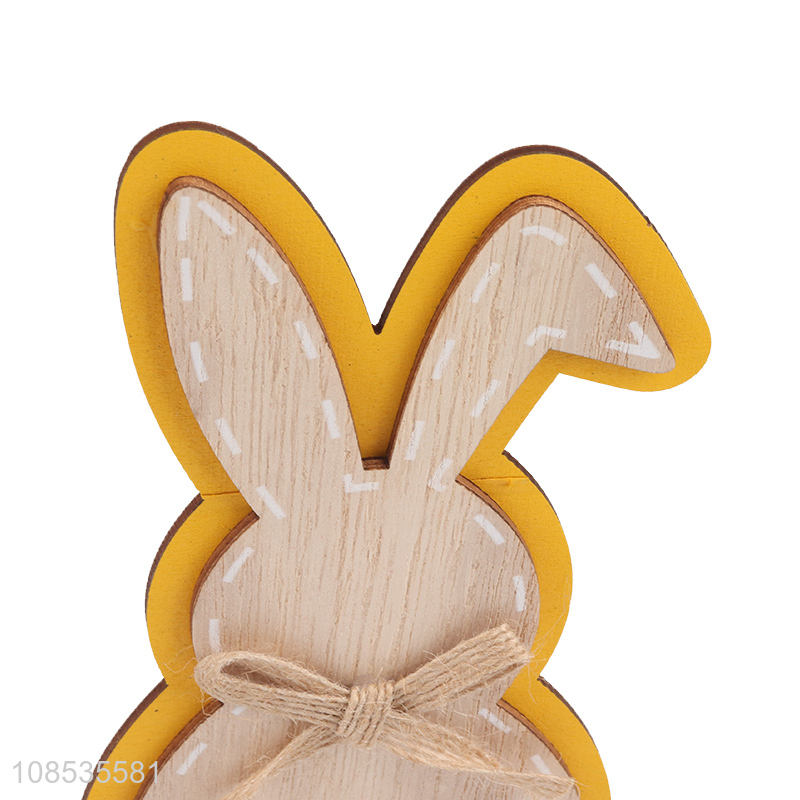 Yiwu market rabbit wooden Easter ornaments decoration for sale