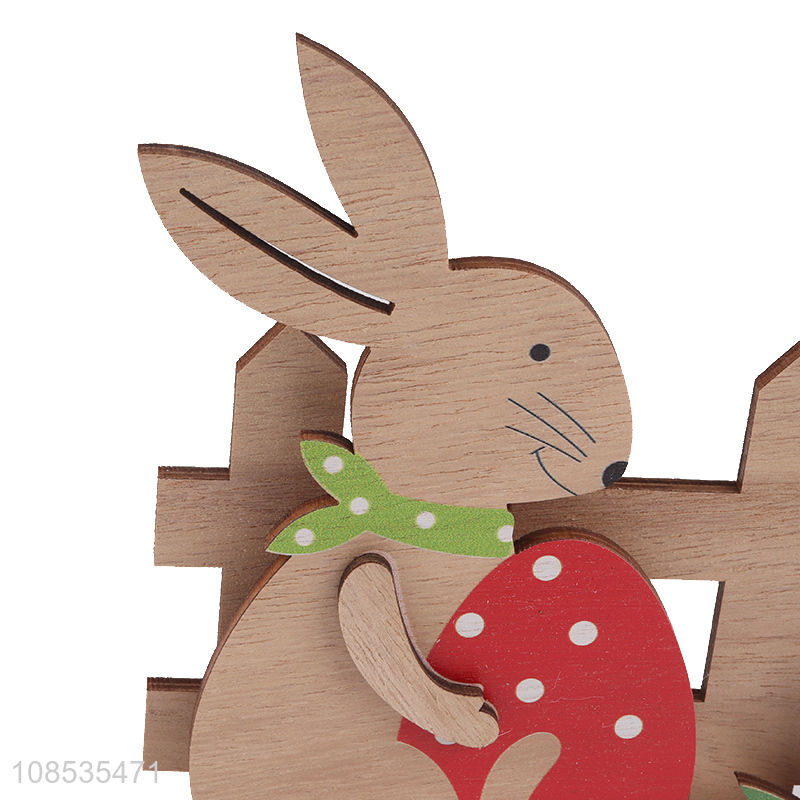 Good selling wooden rabbit Easter ornaments decoration wholesale