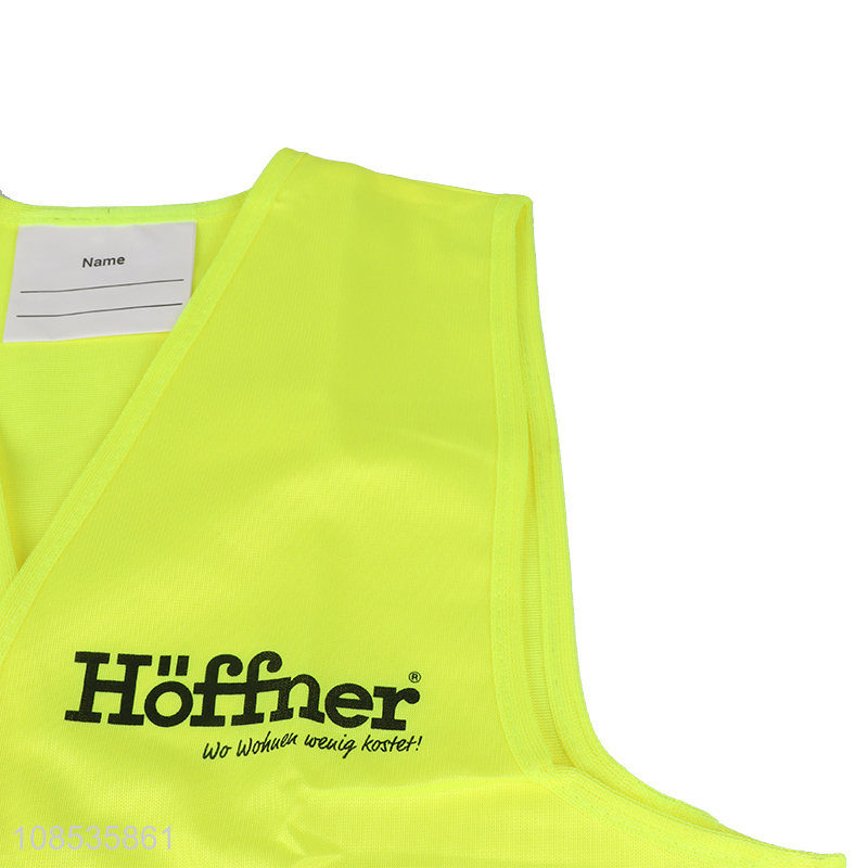 Custom logo breathable reflective safety vest for men and women