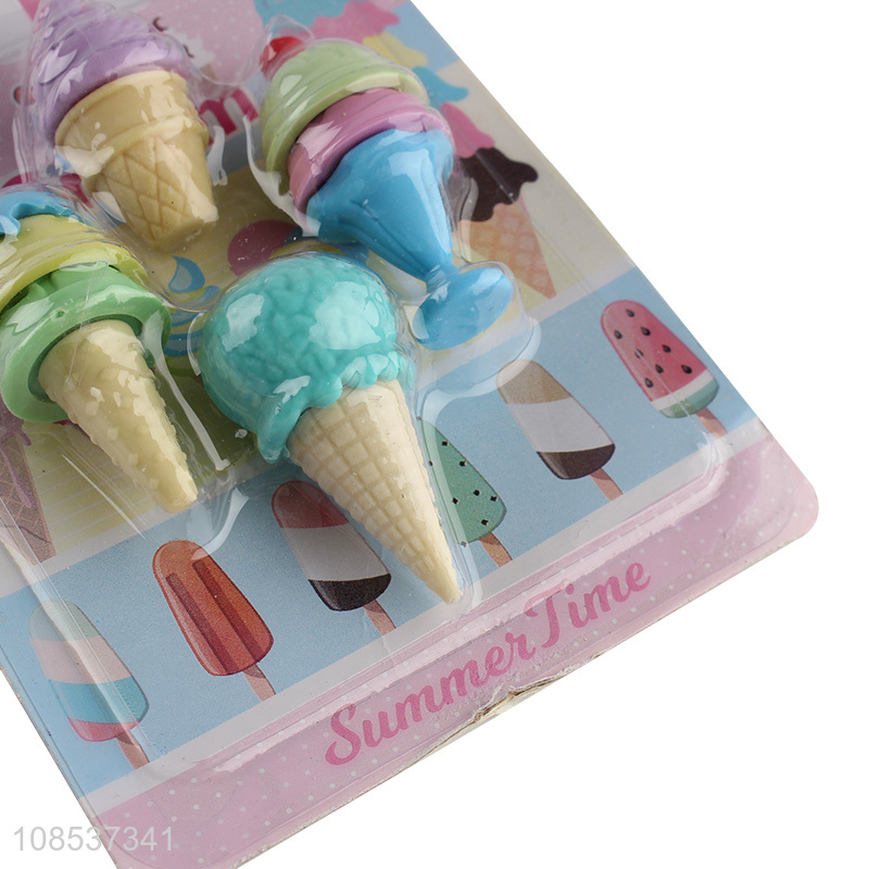 China products ice cream shape cartoon eraser for stationery