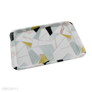 Good quality geometric pattern rectangular plastic fruit tray