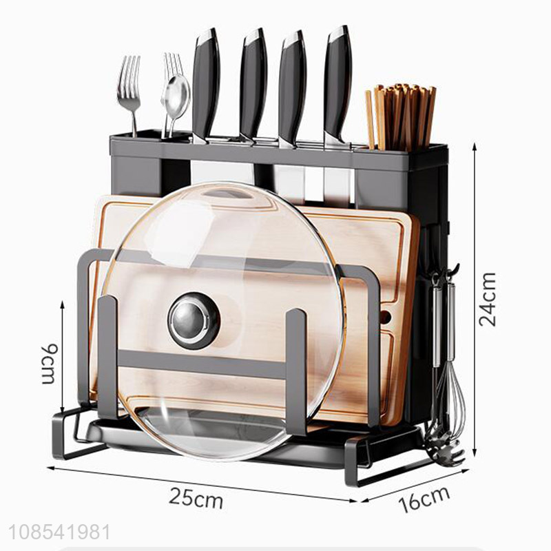 Factory price stainless steel kitchen knife rack shelving