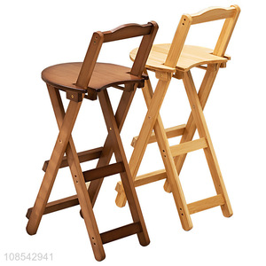 Wholesale folding high stool restaurant furniture bamboo bar chair