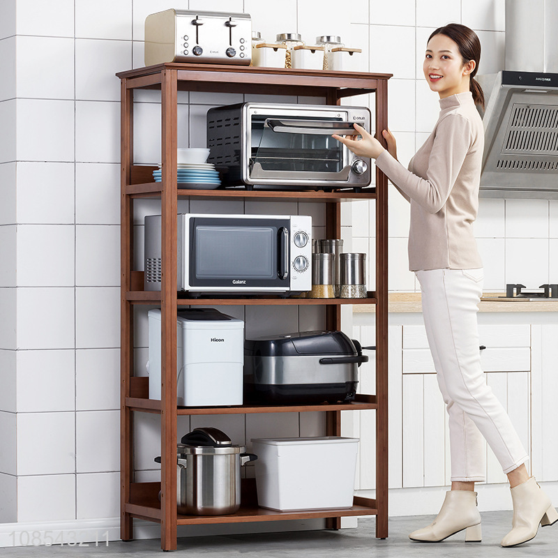 Hot selling multi-function bamboo kitchen shelves for cooker storage