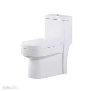 Factory supply ceramic one-piece toilet bowl swirl flushing toilet