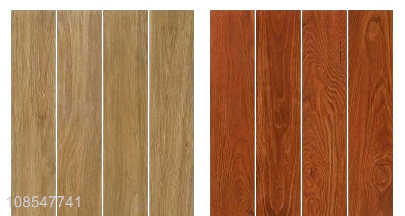 Factory supply glazed wood grain brick bathroom floor tiles