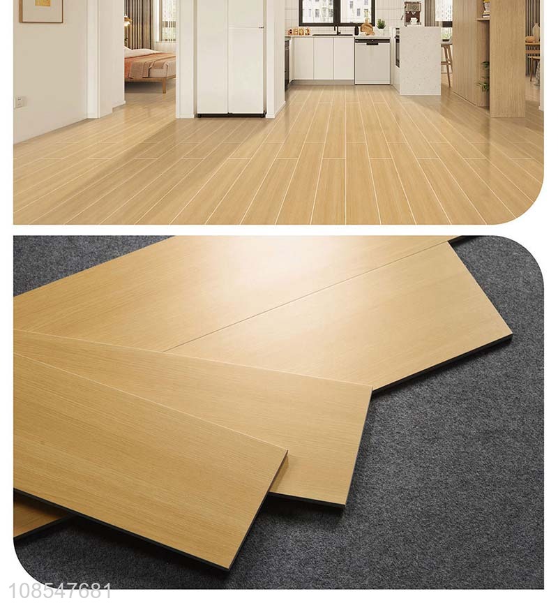 Latest design glazed wood grain tile imitation solid wood floor tile