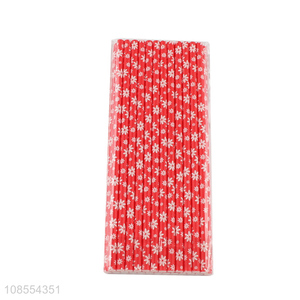 Most popular christmas style paper drinking straw